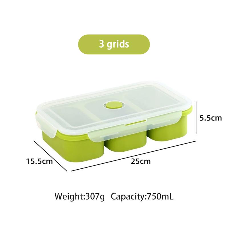Multi Grid Soup Jelly Box Fruit Food Crisper Retain Freshness Silicone Rubber Complementary Food Freeze Storage Microwave Oven