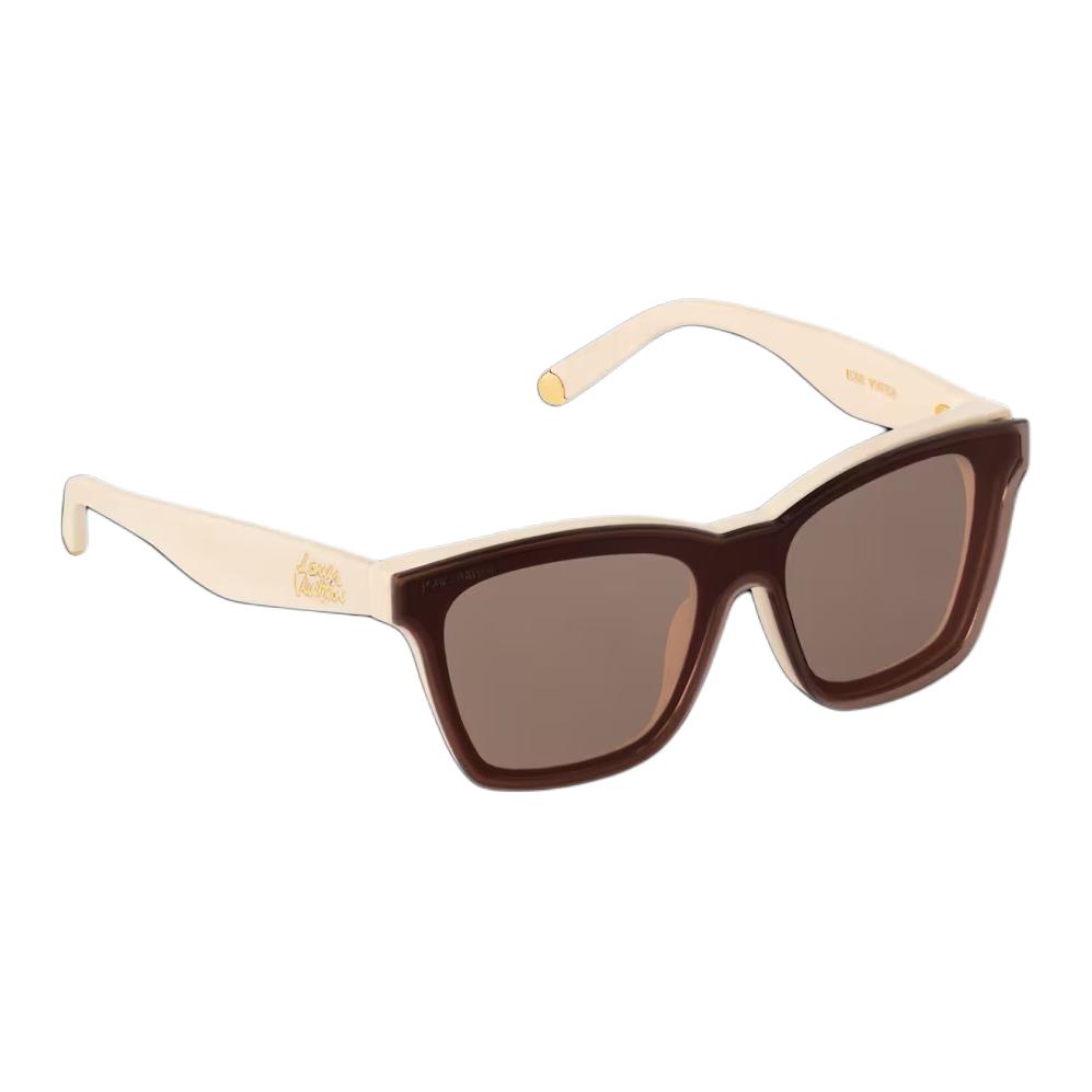 Louis Vuitton Logo Nylon Square Sunglasses Unisex Sunglasses Brown Z3053E