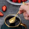 6Pcs Creative Personality Stainless Steel Gold Spoons Tree Leaf Spoon Coffee Spoon Tea Spoon Home Restaurant Dessert Cutlery Set