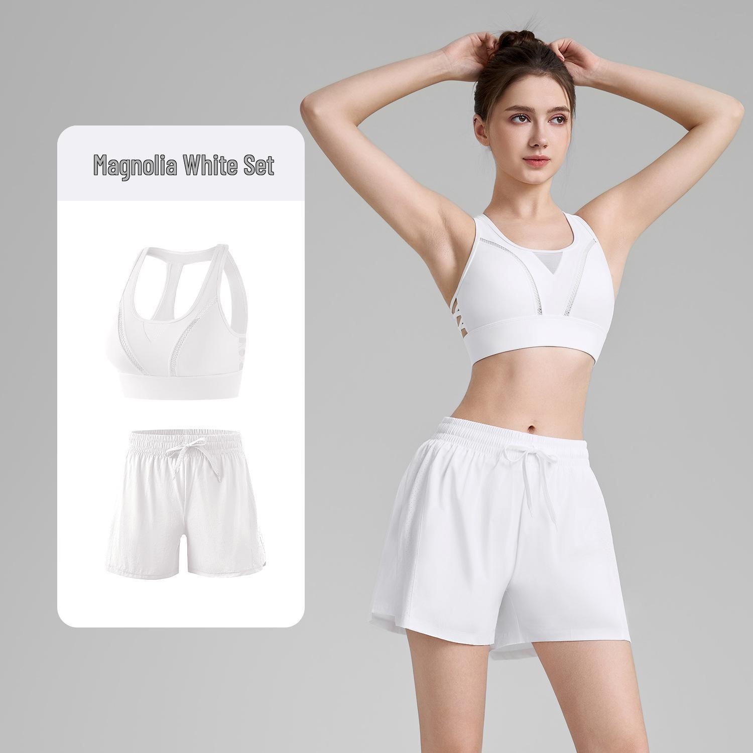 

Women s Summer Yoga Two-Piece: High-Intensity Sports Bra & Quick-Dry Breathable Shorts Medium