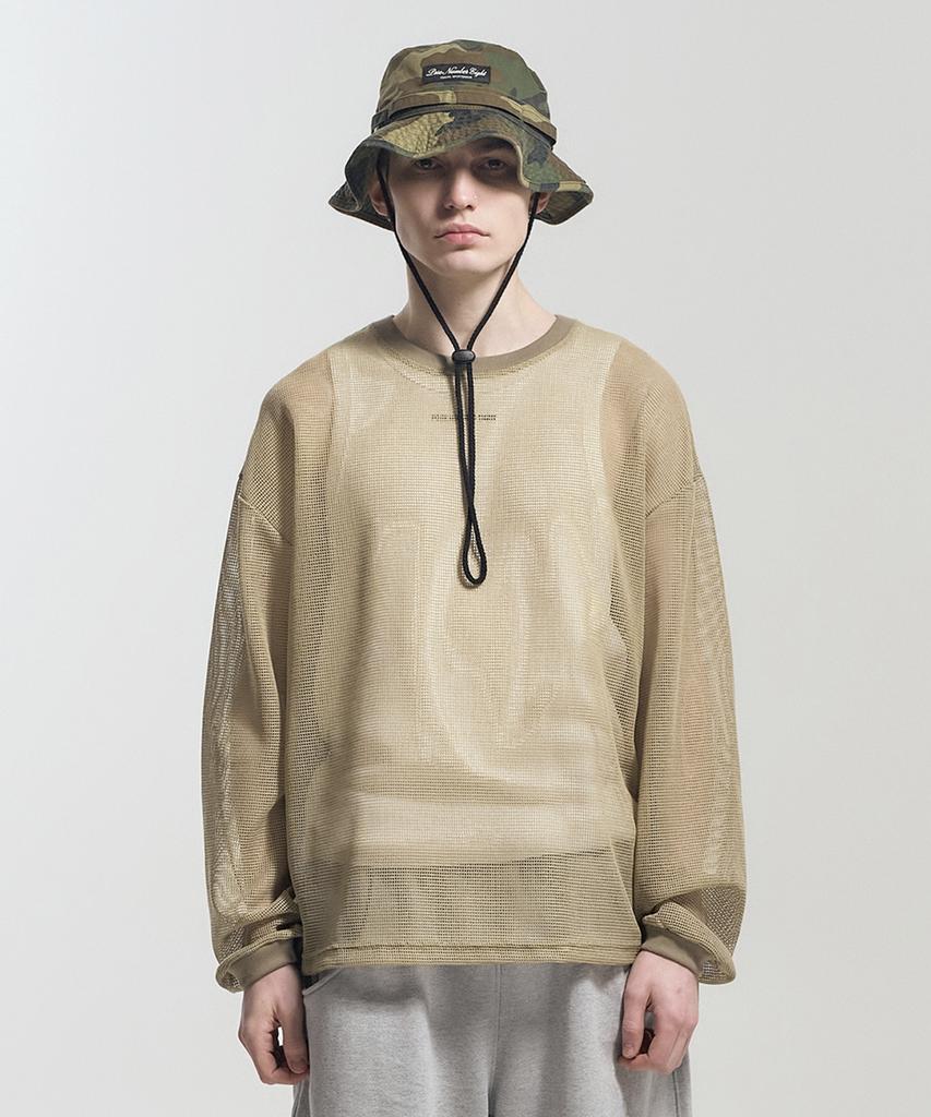 Pose Number Eight Mesh Long Sleeve Crew (Olive)