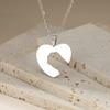 Cazador Cute Cat Kitten Paw Heart Pendant Necklace for Women Stainless Steel Gold Color Animal Necklace Birthday Gift Jewelry