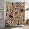 Trendy Bohemian Bathroom Decor Shower Curtain with Eye Design for Home Decoration Black/Beige Colorway (72x84 inches)
