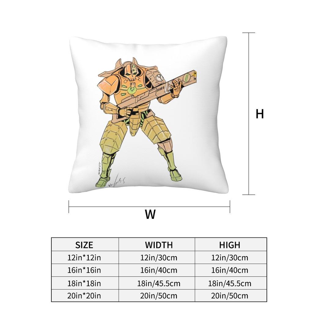 Necron With Tau Armor Square Pillowcase Pillow Cover Cushion Decor Comfort Throw Pillow for Home Car