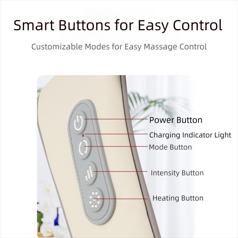 Electric Neck Shoulder Massager Wireless Hot Compress Shoulder Massager  Exercise