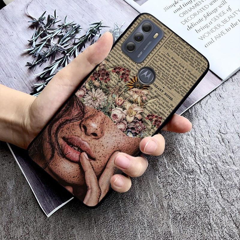 Flower Girl Art Phone Case For Moto G84 G22 G32 G42 G52 G62 G53 G72 G60 G60S G100 G10 G20 G30 G13 G50 G 5G G Pure