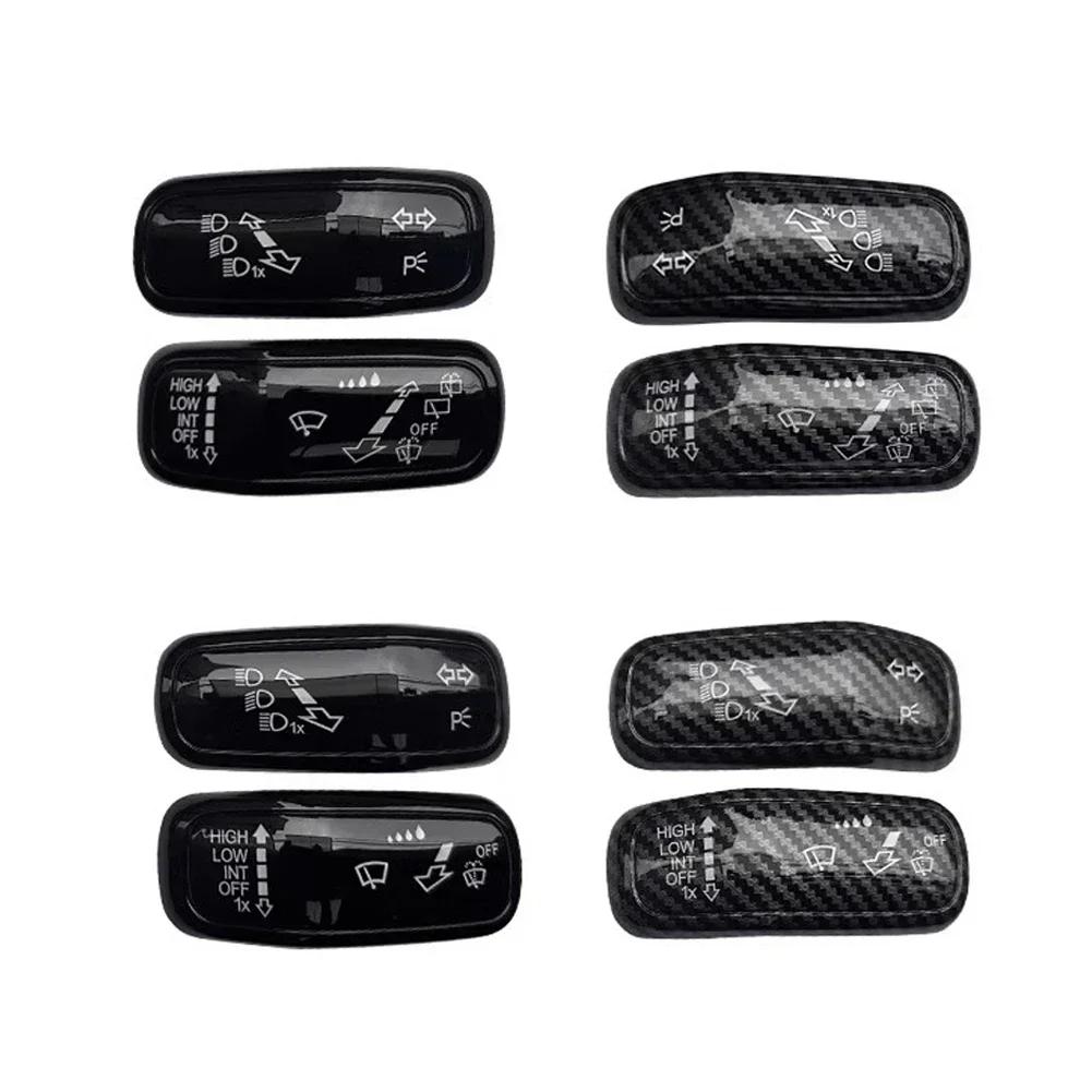 2Pcs Car Styling Steering Wheel Turn Signal Wiper Switch Lever Decoration Cover Trim for VW Polo Golf 7 Golf 8 Jetta Tiguan