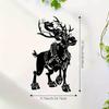 Rustic Deer Metal Wall Sculpture Wrought Iron Stag Antlers Outdoor Decor for Living Room Bedroom Garden Patio Modern Farmhouse