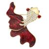 Exquisite and Cute Goldfish Brooch, High-end Lucky Women's Koi Flower Brooch, Niche Design Sense Pin