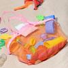 Mehrfarbige große Netz-Strandtasche, Sandabweisende, tragbare Tragetasche mit praktischem Aufhängeloch, Atmungsaktive, faltbare Aufbewahrung für Spielzeug