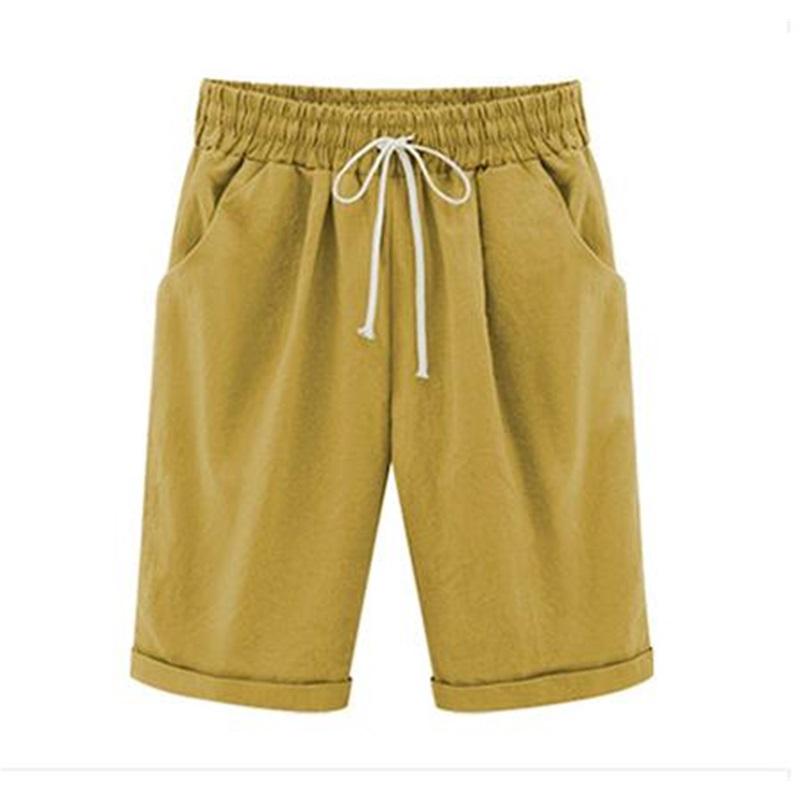 

Повседневные брюки, женские брюки с пятиточечным ремешком, тонкие срезы, верхняя одежда, средние брюки, свободные женские брюки больших размеров XXXL жёлтый