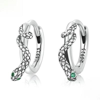 925 Sterling Silver Earrings Snake Earring Creative Sexy Jewelry for Women Gift