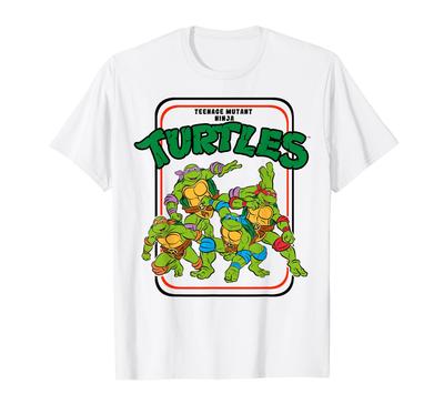 Teenage Mutant Ninja Turtles Vintage Cartoon Group Shot T-Shirt