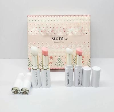 SUM37 Time Energy Moist Lip Balm Set (4 Items), Pink / Clear, Moisturizing, Korean Cosmetics, Kbeauty, Sample