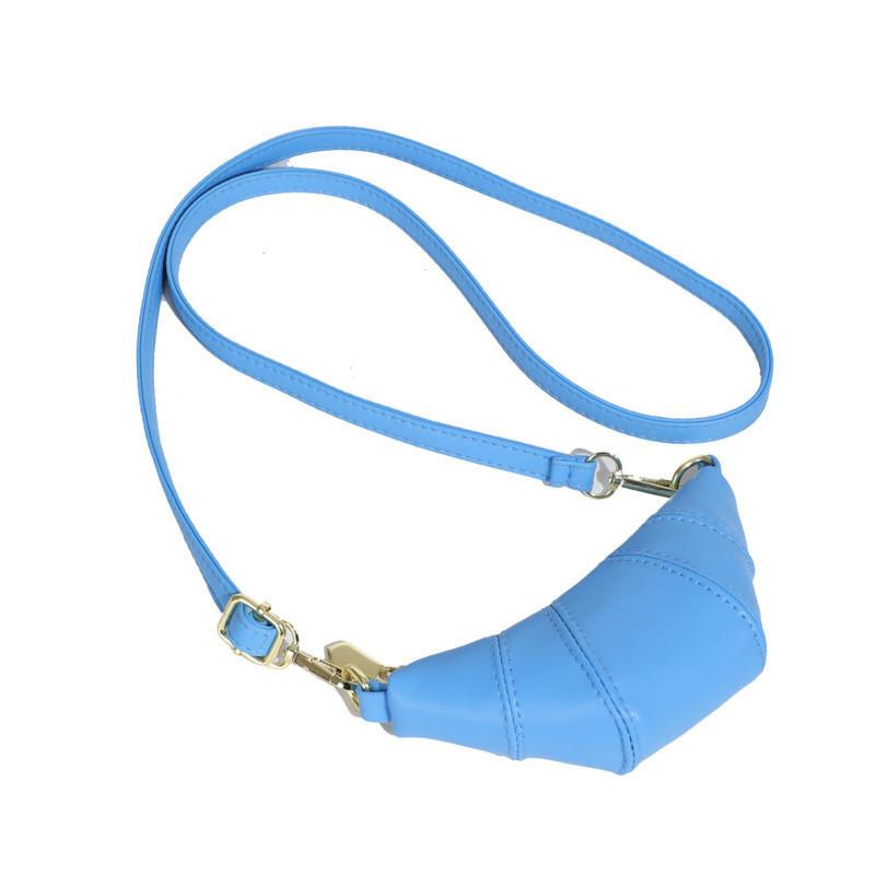 

Fashionable Solid Color Pu Kids Crossbody Bag With Cute Design For Toddlers Blue