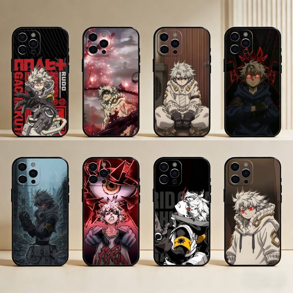 G-Gachiakuta Anime Rudo Handyhülle Für iPhone17,16,15,14,13,12 Plus,Max Weiches Silikon Schwarze Hülle