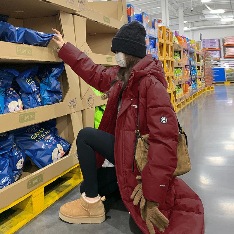 Bread Jacket Down Cotton Jacket Women's 2025 Winter New Korean Fashion Loose Long Hooded Padded Jacket