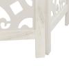 3 Piece Room Divider White Solid Paulownia Wood