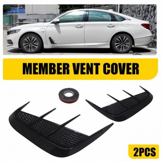 Black Soft Rear Bumper Sport Side Wing Member Vent Cover Trim Car Accessories N