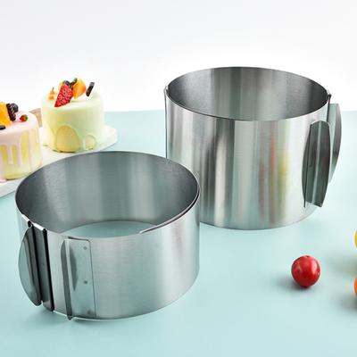 Adjustable Cake Ring for Baking And Decorating Stainless Steel Baking Tool for Desserts Versatile Round Cake Mold for Home Bakers