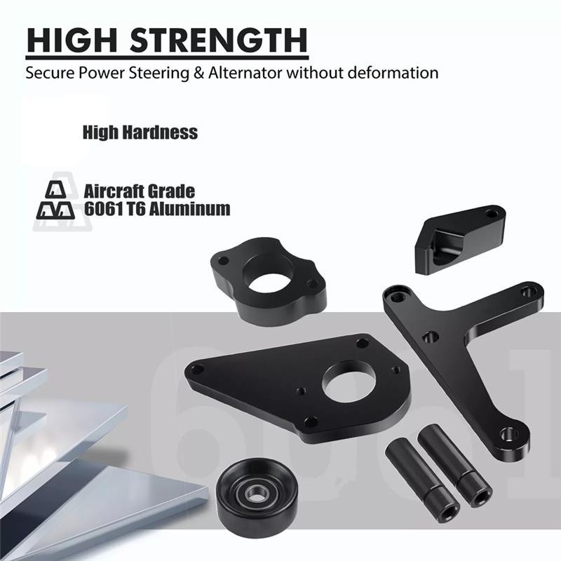 For LS Truck Low Mount Alternator And Power Steering Pump Bracket Kit For Chevy For GMC