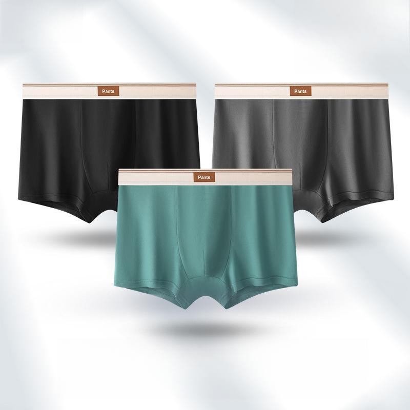 3pcs Men's Underwear Men's Boxer Shorts High Elasticity Breathable Four Cornered Underwear Men's Underwear Boxer Brief
