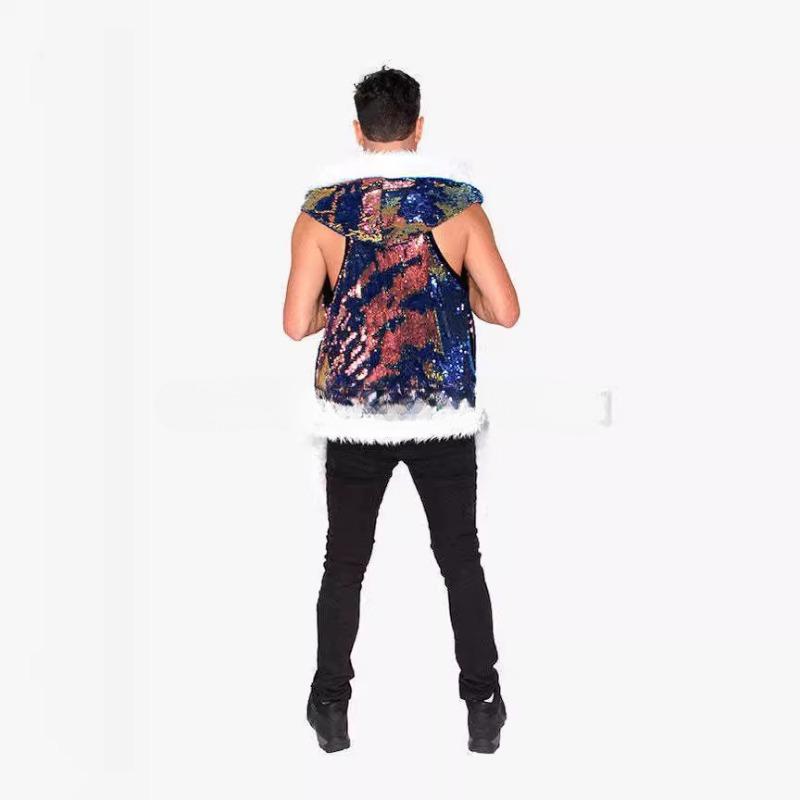 

Костюм для косплея Одежда для выступлений Электрические праздничные костюмы Светодиодные рождественские повседневные пальто Мужское пальто высокого качества XL