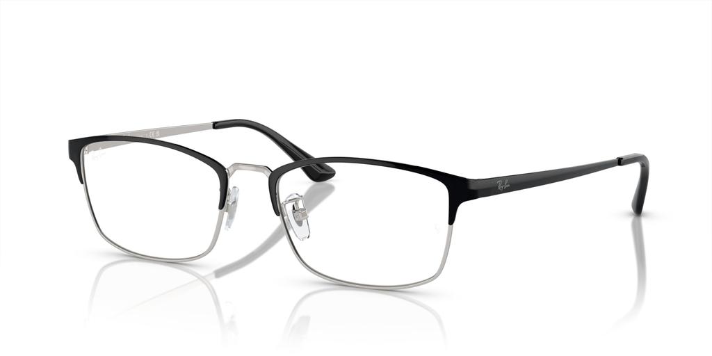 Eyeglasses 0RX8772D SILVER VISTA 1235 56 BLACK ON Asian Fit Polarized [Ray-Ban] (Silver/Black)