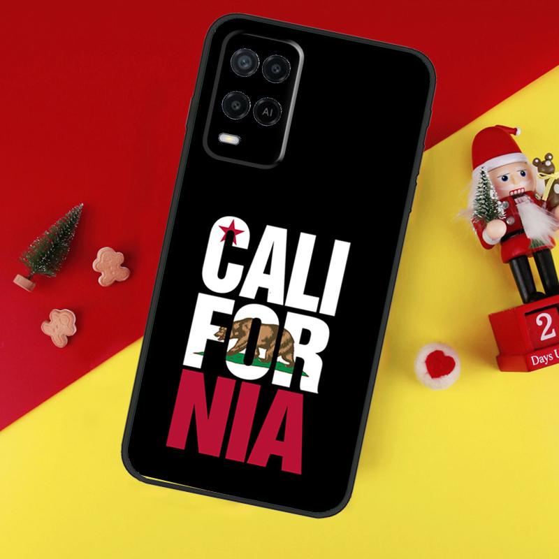 California Flag Case For Oppo A5 A6 Pro A15 A57 A17 A54 A74 A94 A76 A16 A96 A40 A60 A80 A18 A38 A58 A78 A98