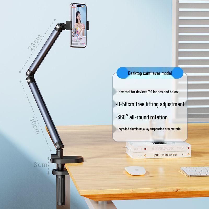 Xiao Tian Floor-Standing Phone Holder: Multi-Functional Stand for Overhead Shots, Photos, and Videos