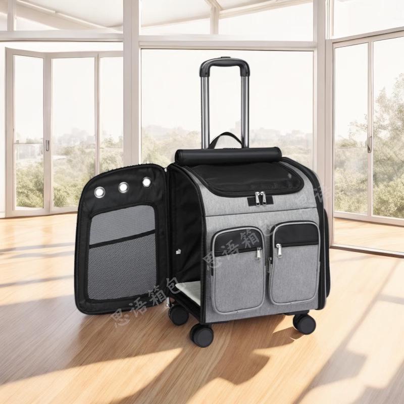 Foldable Breathable Pet Stroller & Backpack: Large Capacity, Portable for Cats