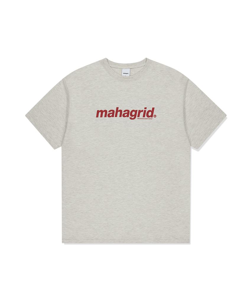 MAHAGRID Basic Logo Tee Light Oatmeal(Mg2Cmmt502A)