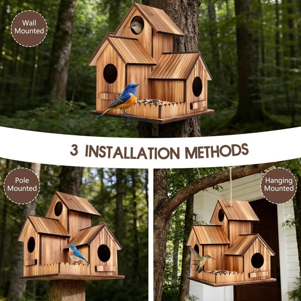 Incubation Box Bird Breeding Box Thickened Hanging Birdhouse Wooden Bird House  Backyard