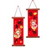 1 Pair Red New Year Wall Pendant Traditional Fu Character Ornament  Spring Festival Supplies