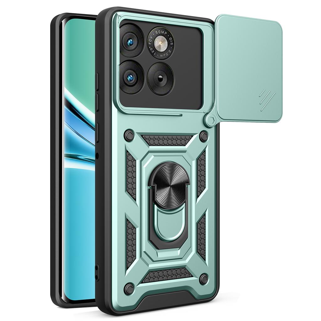 For Motorola Edge 70 5G Case with Slide Camera Lid PC + TPU Kickstand Phone Cover