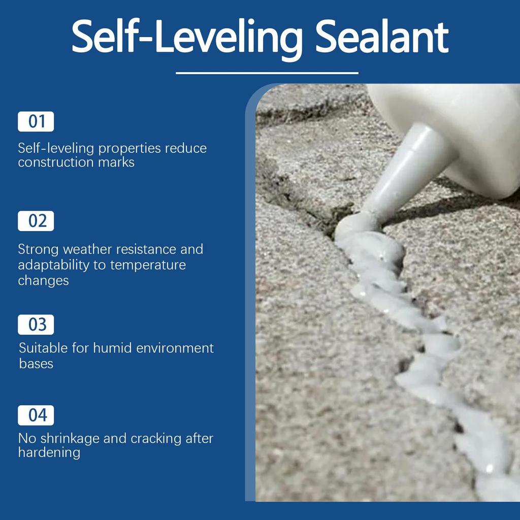 Waterproof coating self-leveling sealant Auxiliary waterproofing substrate protection indoor and outdoor general-purpose adhesive