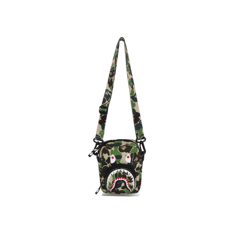 A Bathing Ape Camouflage Shark Shoulder Fabric Crossbody Bag Unisex bags Blue Green Pink 0ZXBGM003901Q