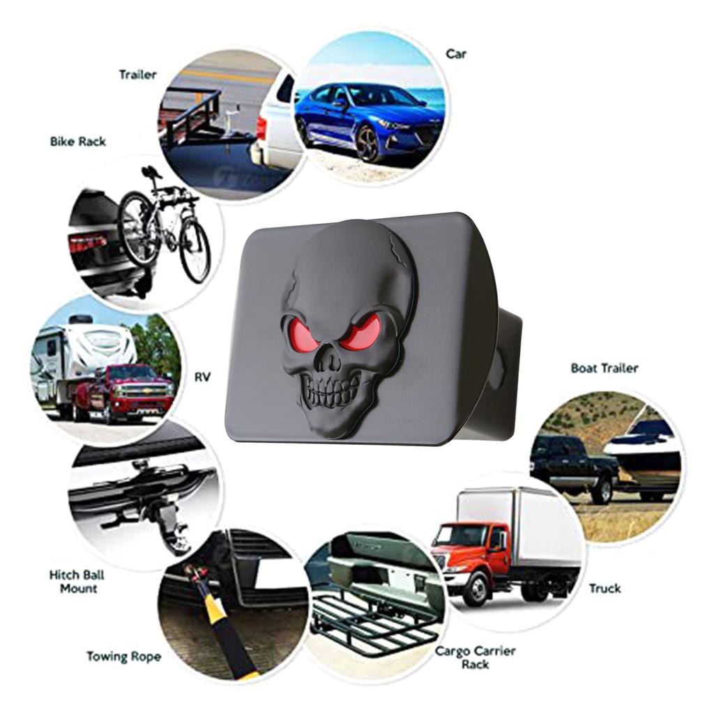 Dustproof Hitch Cover Fits 2in Receivers Universal Trailer Anti Theft Hitch Cover Easy Installation Trailer Accessory