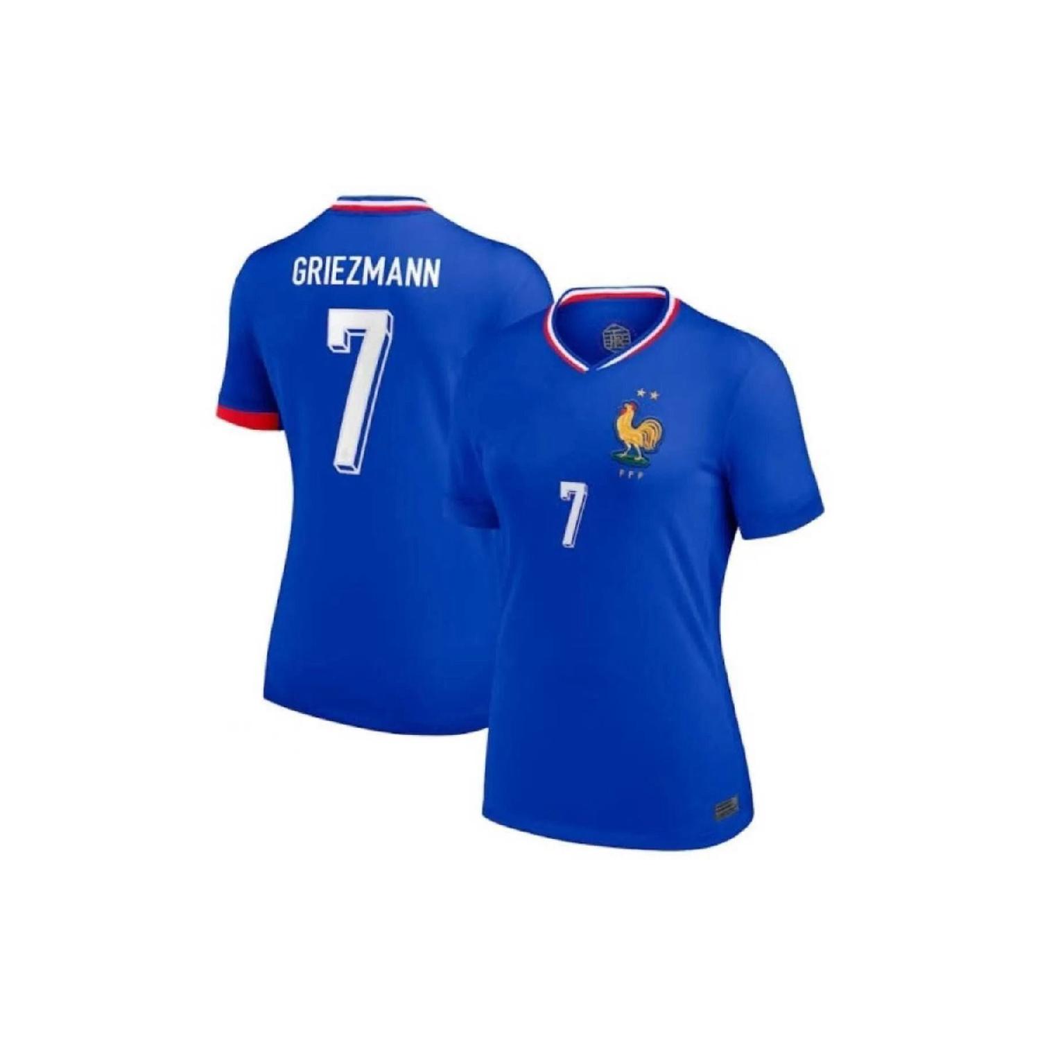 

France Euro 2024/25 Antoine Griezmann Home Jersey 0-3 AY
