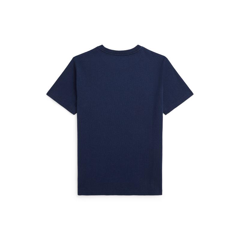 Polo Ralph Lauren T-Shirt FW24 Letter Logo Small Pony Embroidery Round Neck Short Sleeve Kids Tops Nautical-Blue CWPOTSHY8020923-410