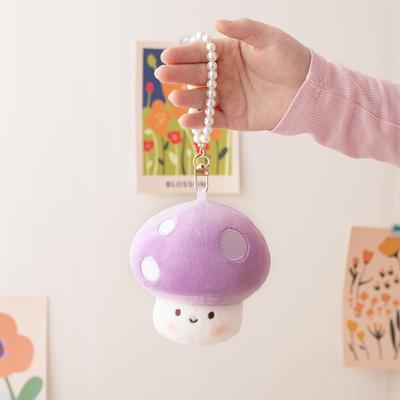 10cm Cute Mushroom Pendants Soft Stuffed Toys Keychain Colorful Mushroom Backpack Hangings Best Gifts For Boys Girls Favors