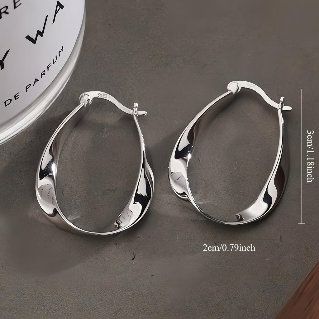 Novel Elegant Twisted Earrings 1 Pair, Versatile Fashion Ear Jewelry for Casual Formal Occasions