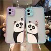 Creative Panda Family Cute Animal Phone Case for iPhone 15 12 13 11 14 Pro Max 7 8 Plus SE 2020 X XR XS Shockproof Couple Cover