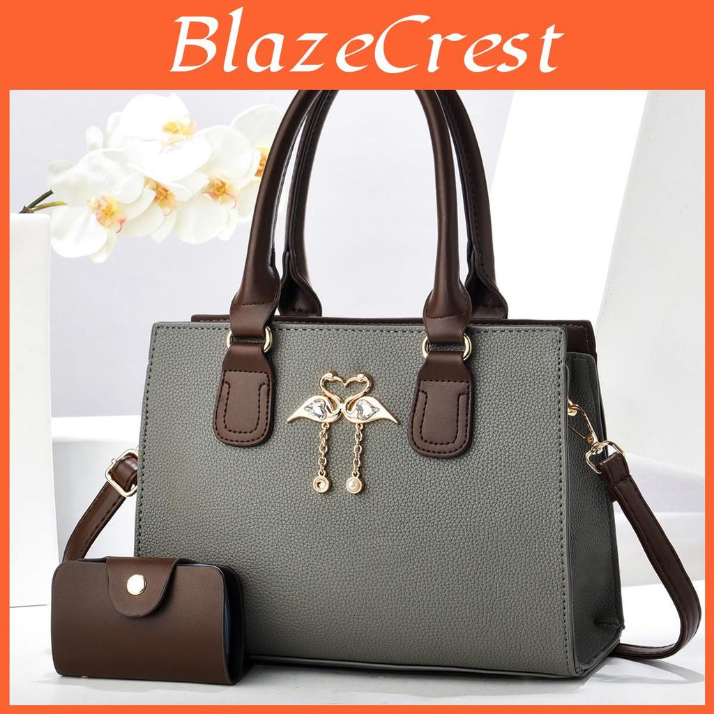 Classic Large Capacity Handheld Shoulder Bag In Pu Leather With Magnetic Closure For Women