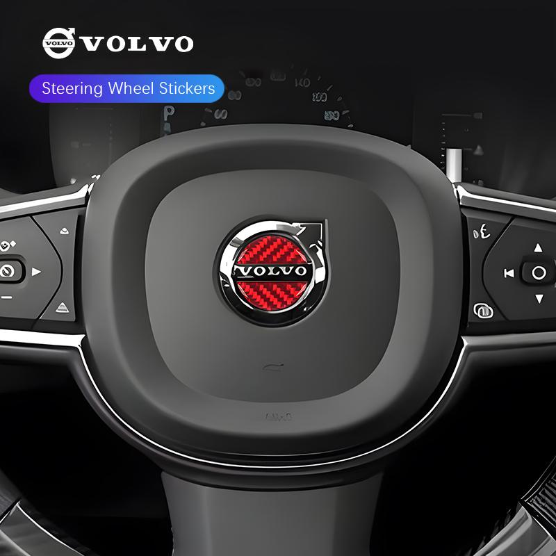 Carbon Fiber Car Steering Wheel Stickers Accessories For Volvo Xc60 Xc90 V40 V60 S60 V50 V90 S80 C40 XC40 V70 XC70 C30 C70 EX90