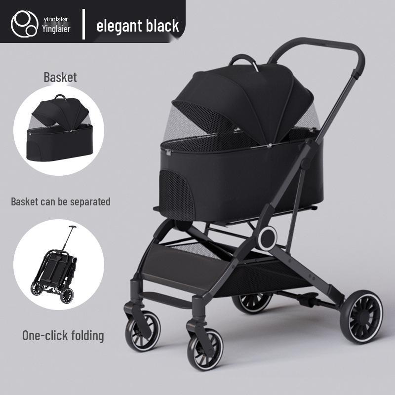 Lightweight Foldable Pet Stroller for Small Dogs & Cats