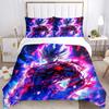 3pcs Super Saiyan Blue Vegeta Pattern Bedding Three-Piece Set (1 Cover + 2 Pillowcases, No Fillings), This Printed Bedding Set Is Soft and C