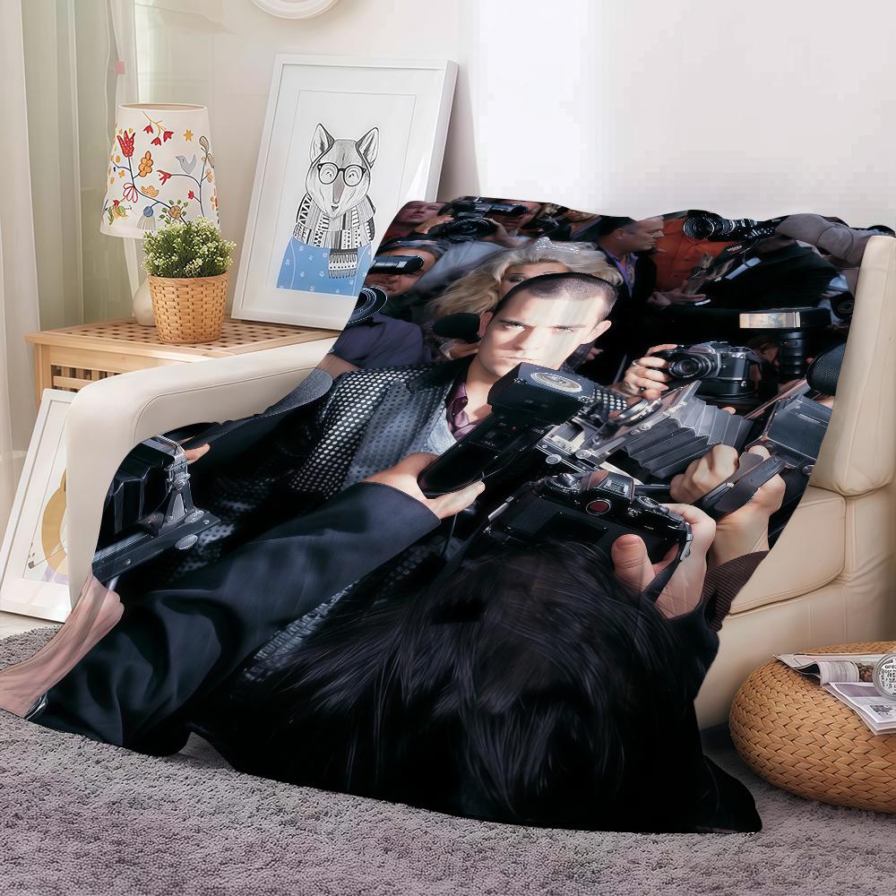 Singer Robbie Williams Britpop Blanket Warm And Soft Suitable For Bedroom Living Room Sofa Bed Office Travel Camping 30x40in