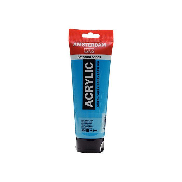 Peinture Acrylique - Amsterdam - Bleu Brillant - 250ml - Résistance à la Lumière