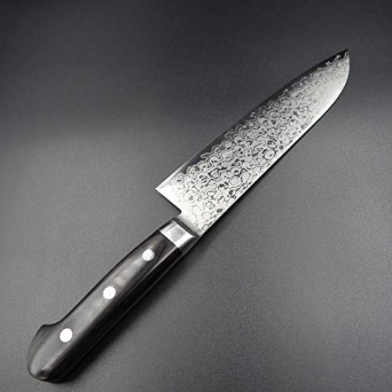 Sensuke Santoku VG10 Damascus Black Plywood Stainless 10289 Knife, 33-Layer, 165mm, Handle, Steel,